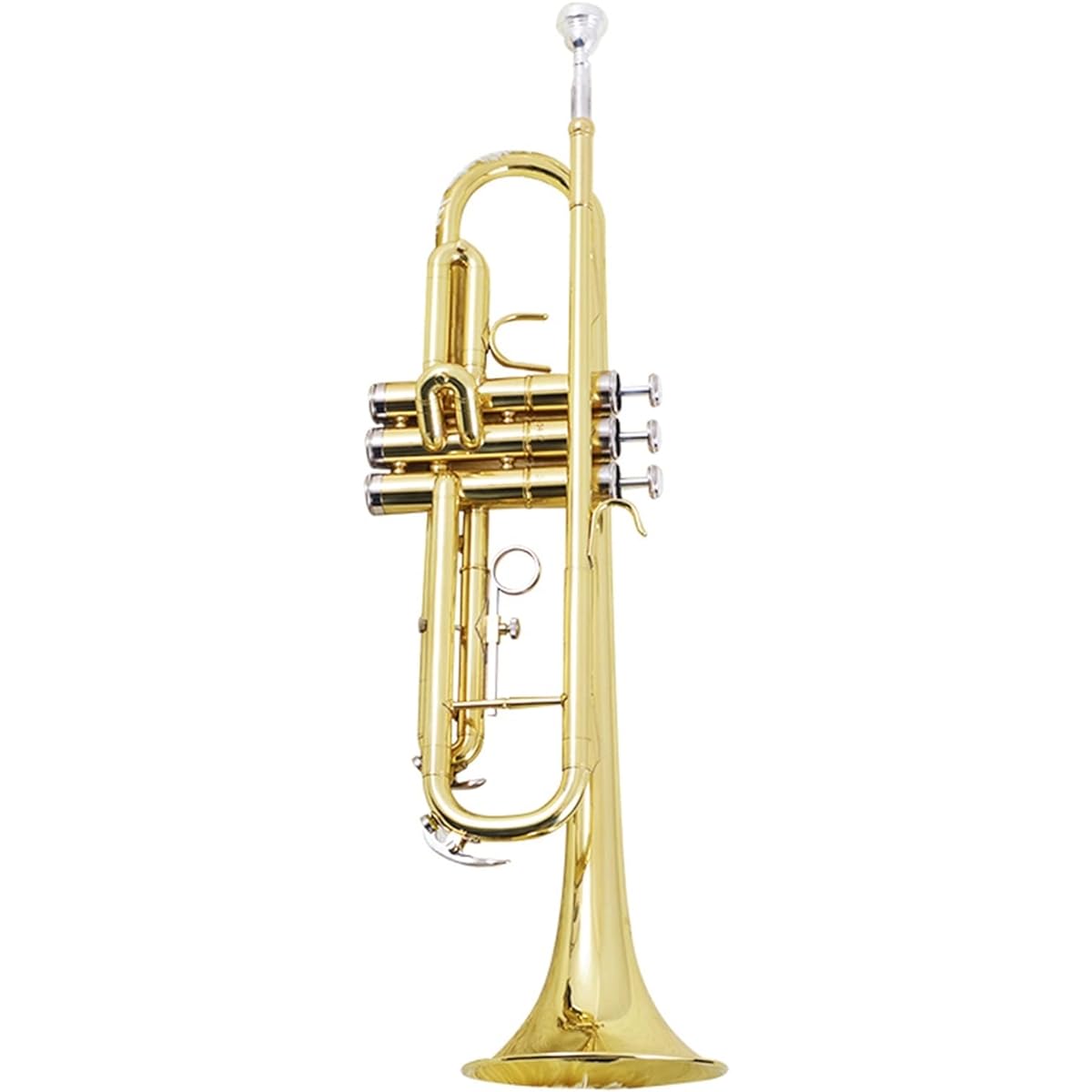 Golden B Flat Trumpet Instrument Performance for Beginners