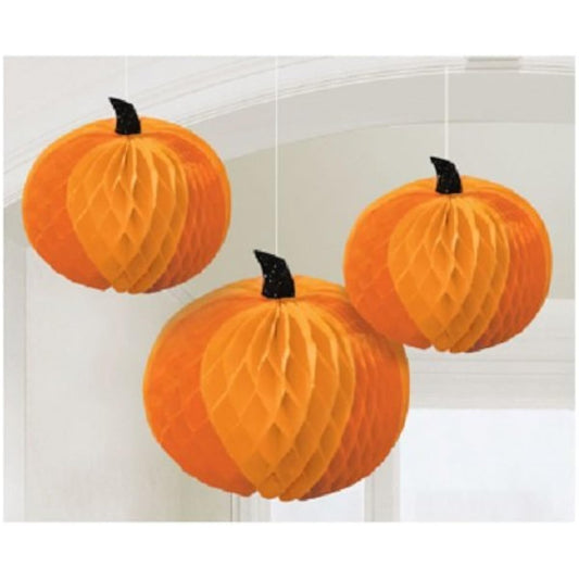 Amscan Honeycomb Pumpkin Set 290066 3 pieces