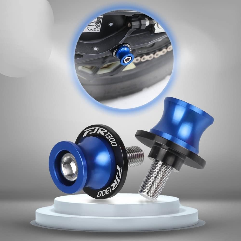 Motorcycle Swing Arm Bobbin Spool Motorcycle 6MM Swing Arm Spool Slider Stand Screw For Yamaha FJR1300 FJR1300 2008 2009 2010 2011 2012 2013 2014 2015 2016 2017 (Color: Gray)