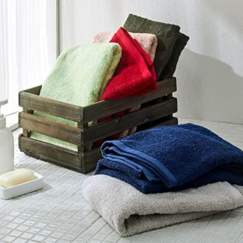 Hotel Bath Set of 5 Bath Towels Made in Japan Senshu Towel (Approx. 60 x 120cm) Charcoal Gray