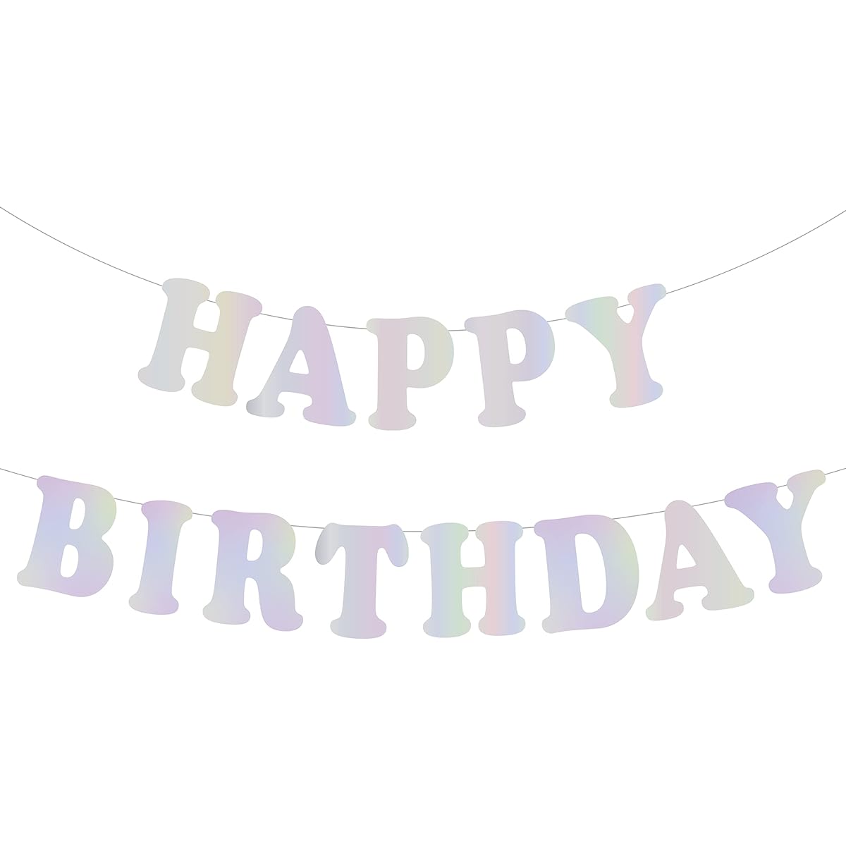 13pcs Laser Happy Birthday Banner Birthday Party Supplies Garland Decorations Boy/Girl Birthday Signs Nursery Hanging Decor