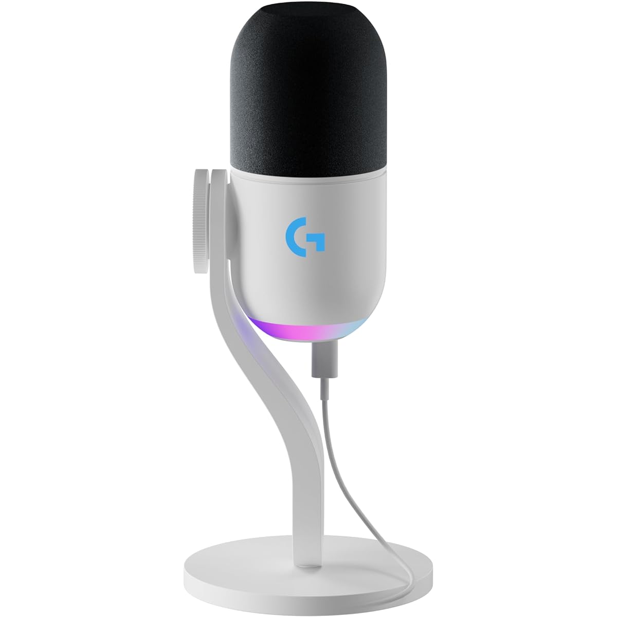 Logitech G Gaming Microphone YETI GX Dynamic Microphone G-YETI-GX-WH Streaming Delivery Super Cardioid Noise Reduction RGB LIGHTSYNC Compatible USB BLUE VO!CE PC MAC Gaming Microphone White White Windows G-YETI Domestic Genuine Product