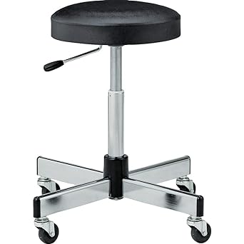 TRUSCO Work Chair Gas Adjustable Φ315 x H450-620 Black L-60GC