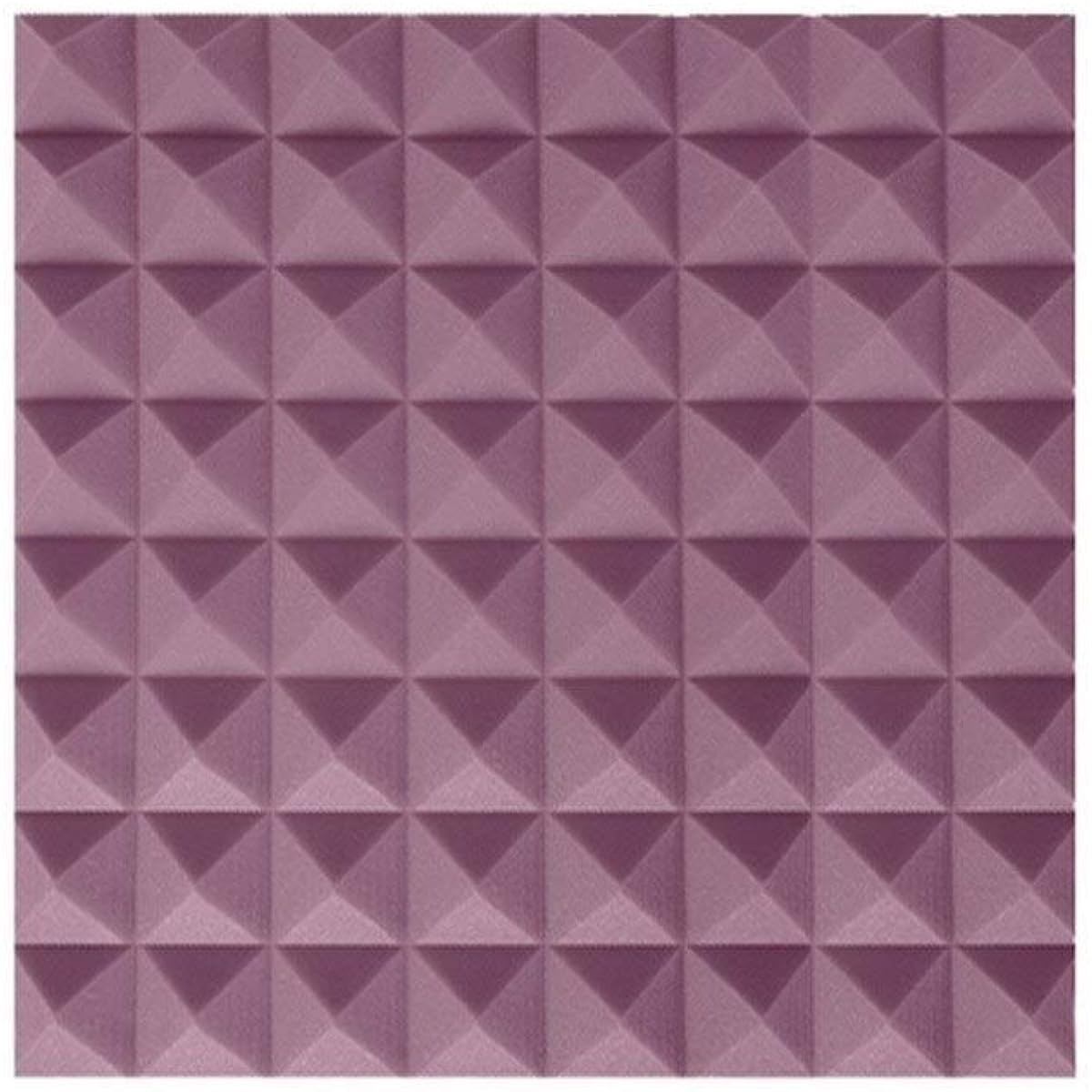Anti-Noise Acoustic Foam Wedge Tiles, Home Studio Soundproofing Accessories, Household Foam Wall Panel Tiles (Grey) (Purple)