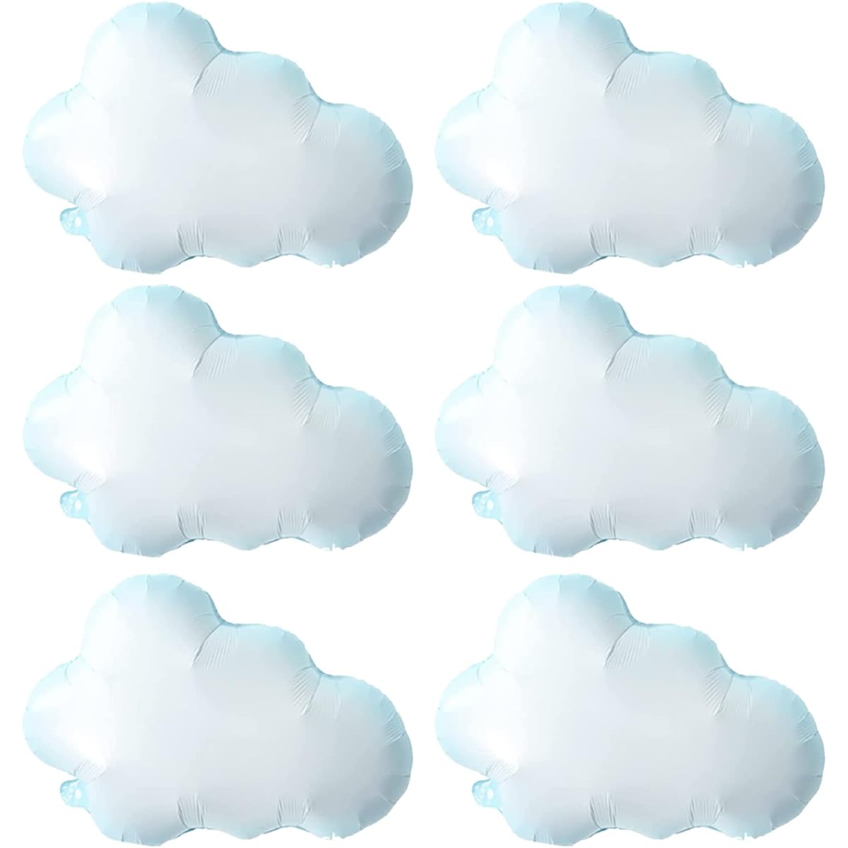 6pcs White Cloud Foil Balloons Birthday Baby Shower Theme Party Decoration Supplies