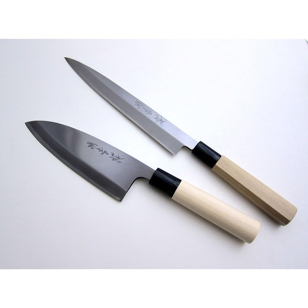 Knife Dotkom Knife Set - Set of 2 Yanagiba and Deba knives ``Akanezakura'' (Akanezakura) For left-handed use