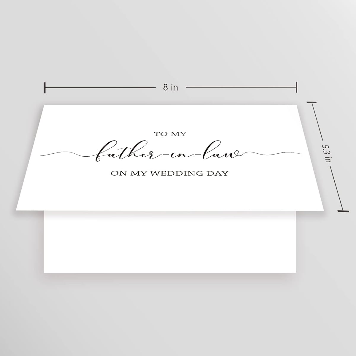 to My Father-in-Law on My Wedding Day Card Future Father-in-Law Card Thank Father Wedding Day Card