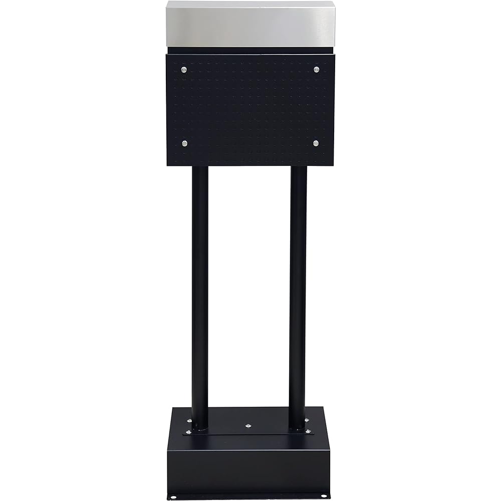MOJYU Stand Post Rosa Black SDM-007 Post Mailbox Mailbox Stylish Mailbox Delivery Box Scandinavian Style with Lock Freestanding Stand High Type Entrance Home Use