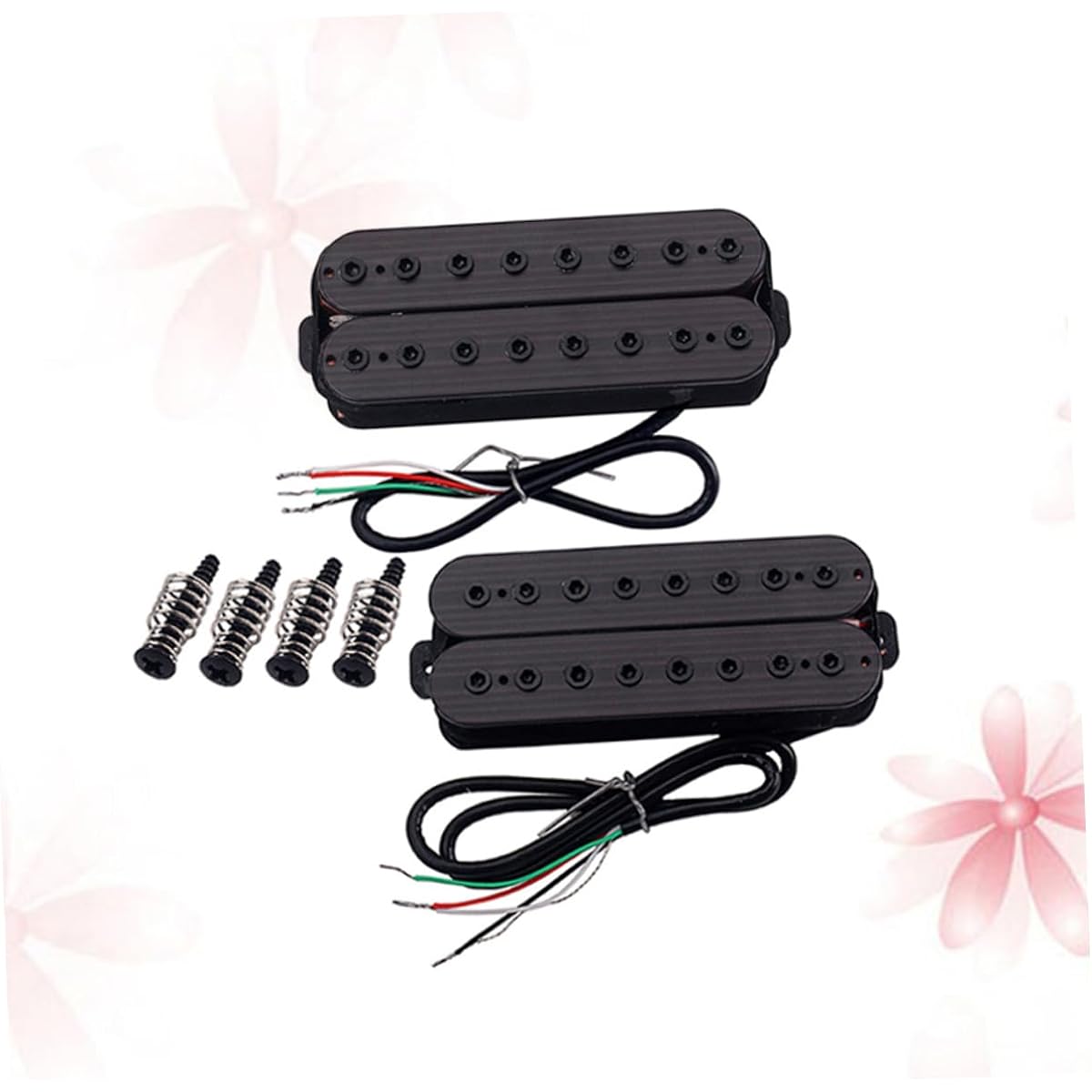 SWOOMEY 2pcs 8 String Hot Rail Electric Guitar Pickup Guitar Bass Pickup Guitar Pickup Alnico Pickup Truck Dual Pickup