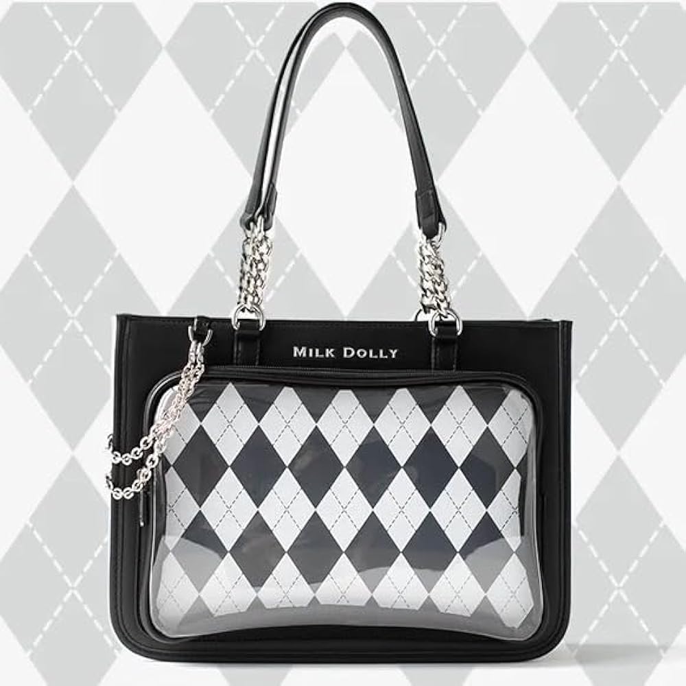 G triger FUYUUNEKO Argyle Ita Bag Ita Bag Floating Cat MILKDOLLY Milk Dolly Fuyuneko Black Black