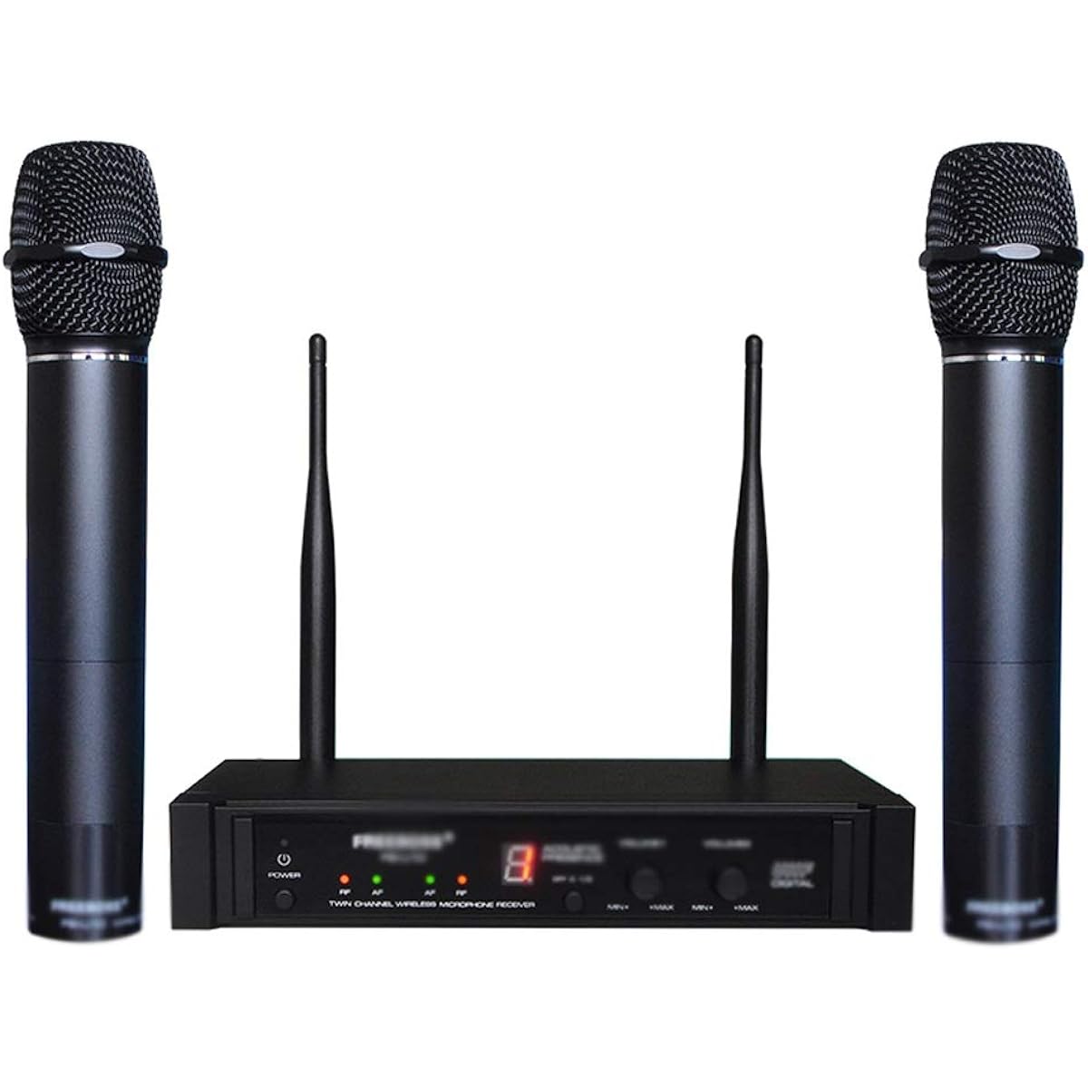 Microphone Dual-way digital UHF wireless microphone with 2 metal handhelds 2 metal handheld microphones (A)