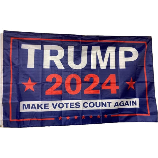 3x5ft Flag Donald Trump 2024 Make Votes Count Again Election MAGA Brandon GOP US