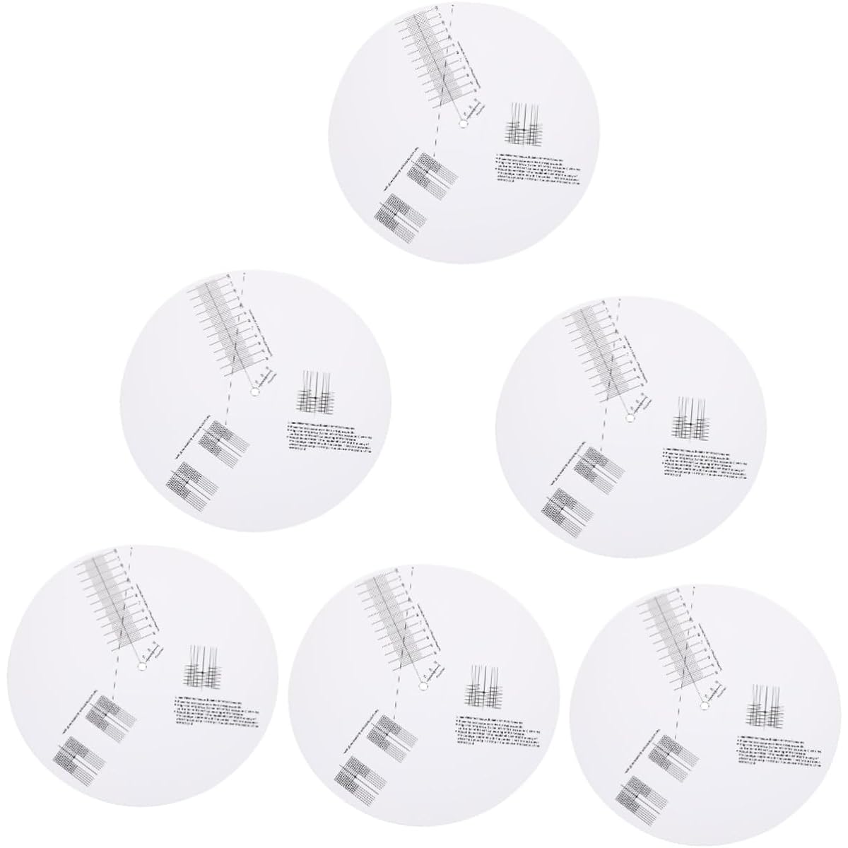 minkissy 6pcs turntable calibration disc pickup calibration vinyl recorder pickup calibration pro platte needle