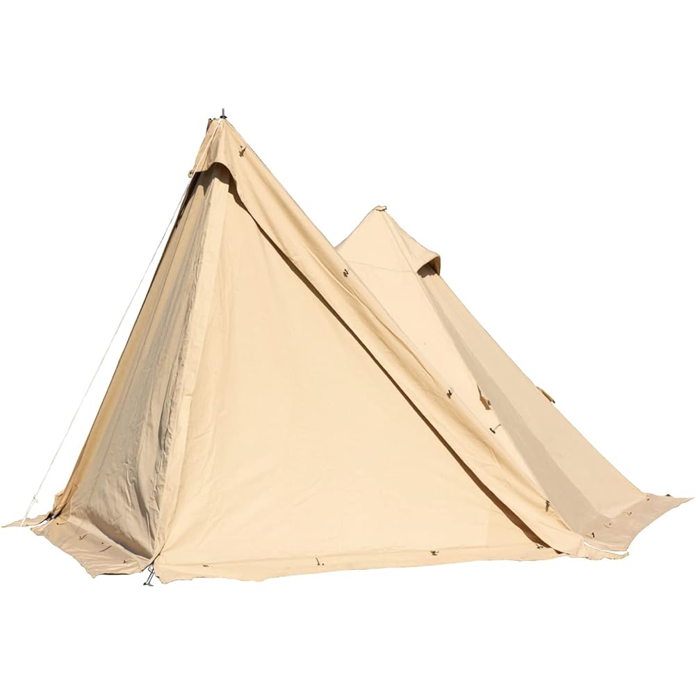 BUNDOK Solo Teepee 1 TC BDK-75TC [For 1 Person] Khaki Color One Pole Tent Blend Cotton Full Close Skirt Roll Up Type/Front Wall