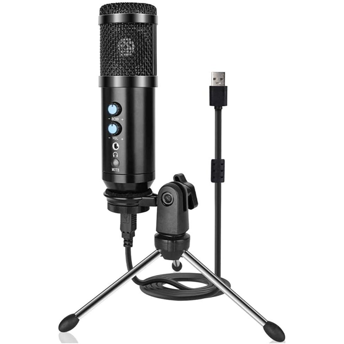 Professional USB Condenser Microphone for Audio Recording PC Laptop Live Streaming