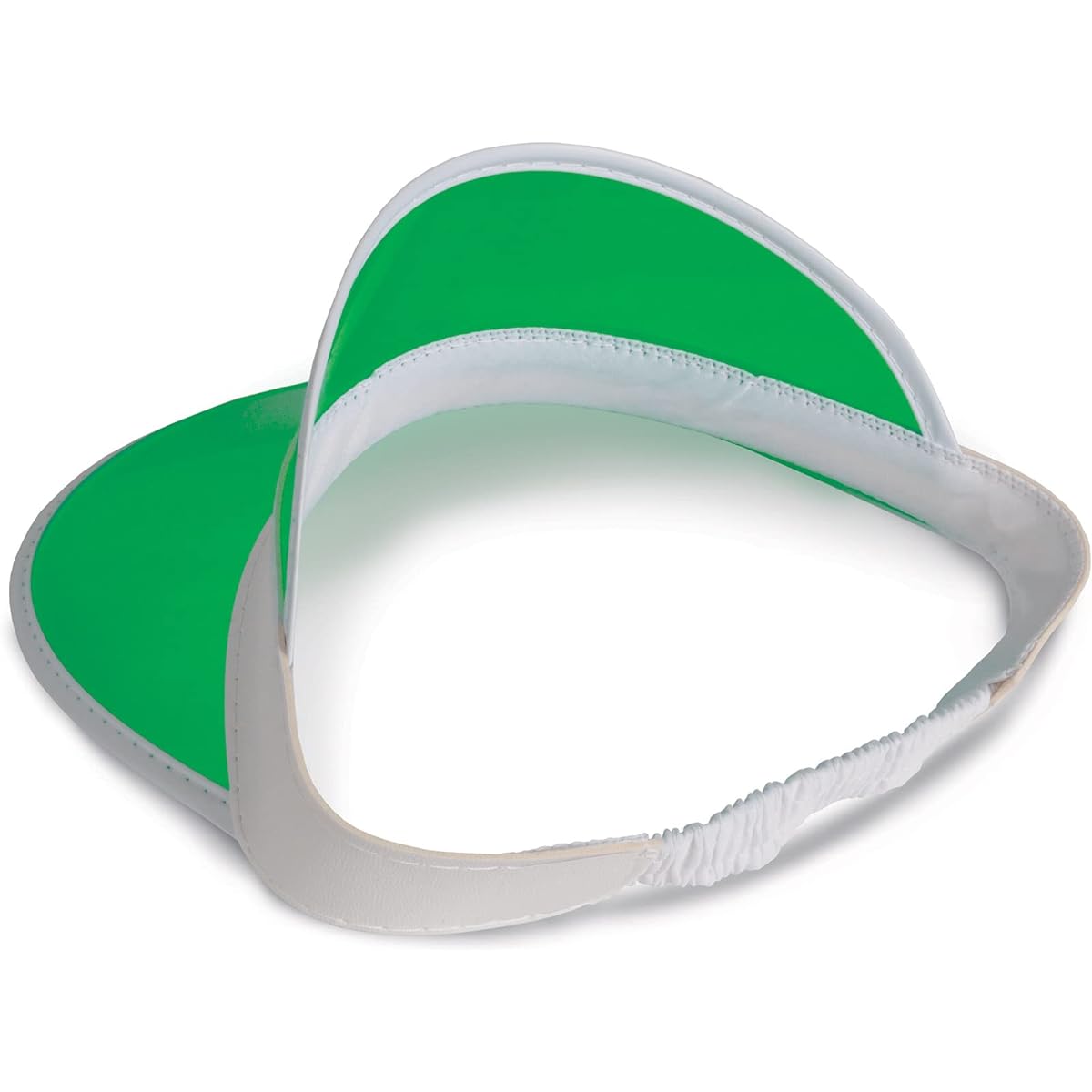 [Beistle] S60313-GAZ6 Clear (6 pieces) Plastic Dealer Visor, White/Green