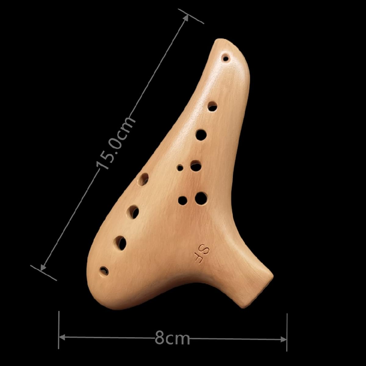 Handmade Clay Wood Grain Ocarina Musical Instrument 12 Holes Treble F Key Professional Performance Ocarina Ocarina Instrument