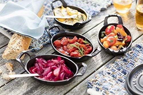 staub "Round Stackable Dish Black 20cm" Enamel Iron Gratin Dish [Authorized Japanese Product] Dish 40509-558