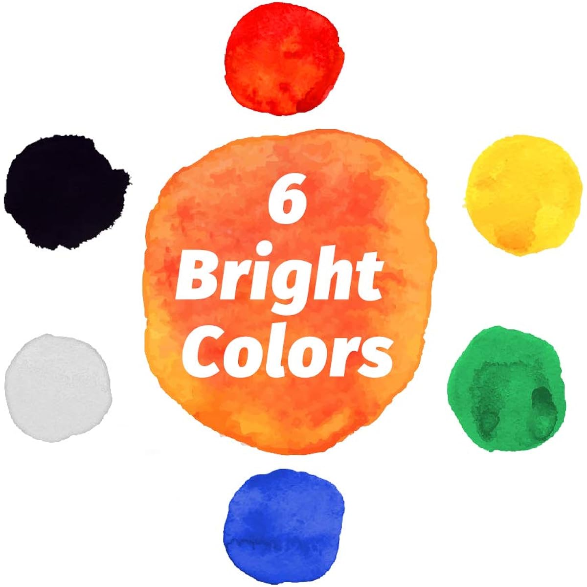 Finger Paint for Toddlers, Non-Toxic, Washable, 6 Bright Colors, Paint for Kids, DIY Craft Paint, School Paint, Gift for Kids (6 x 35ml)