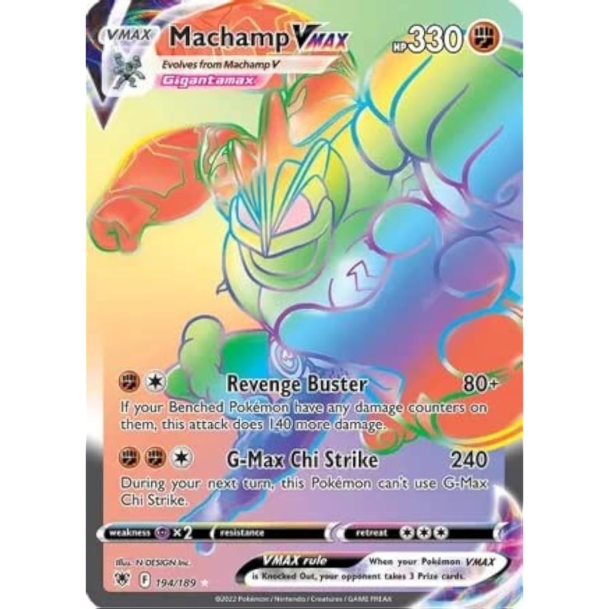 Machamp VMAX 194/189 Secret Rare Sword & Shield Astral Radiance