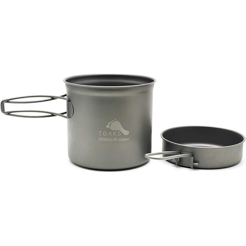 TOAKS Titanium Pot 1100ml with Bail Handle and Storage Bag POT-1100-BH [Genuine Japanese Product]