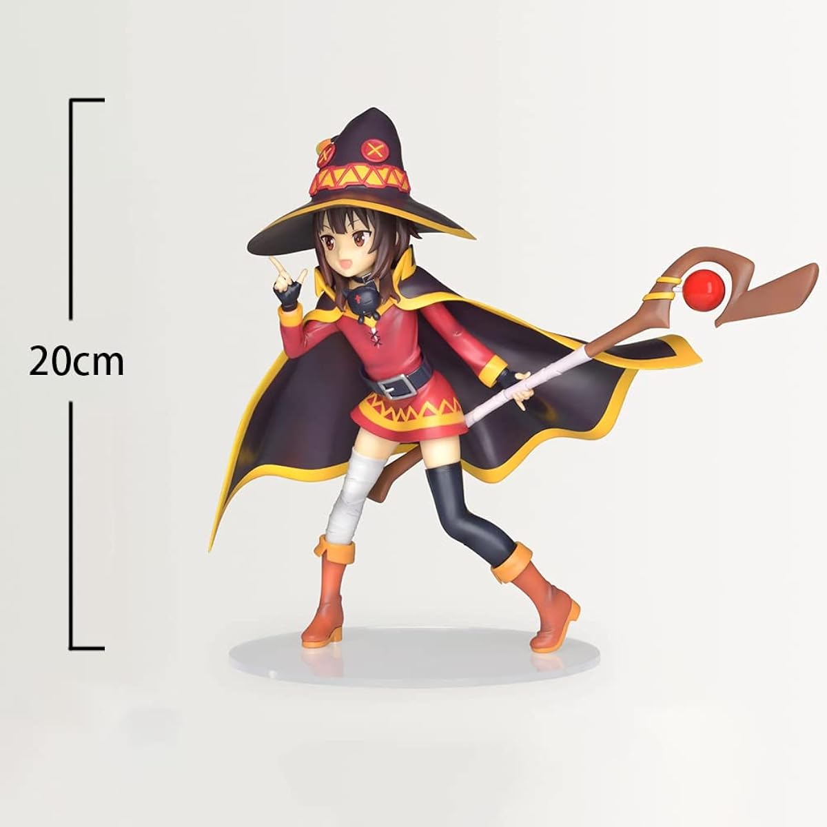 QAHEART KonoSuba: God's Blessing on this Wonderful World Figure Anime Megumin/Aqua Action Figure Model Statue Collectible Toy Desktop Ornament (20cm, Megumin-C)