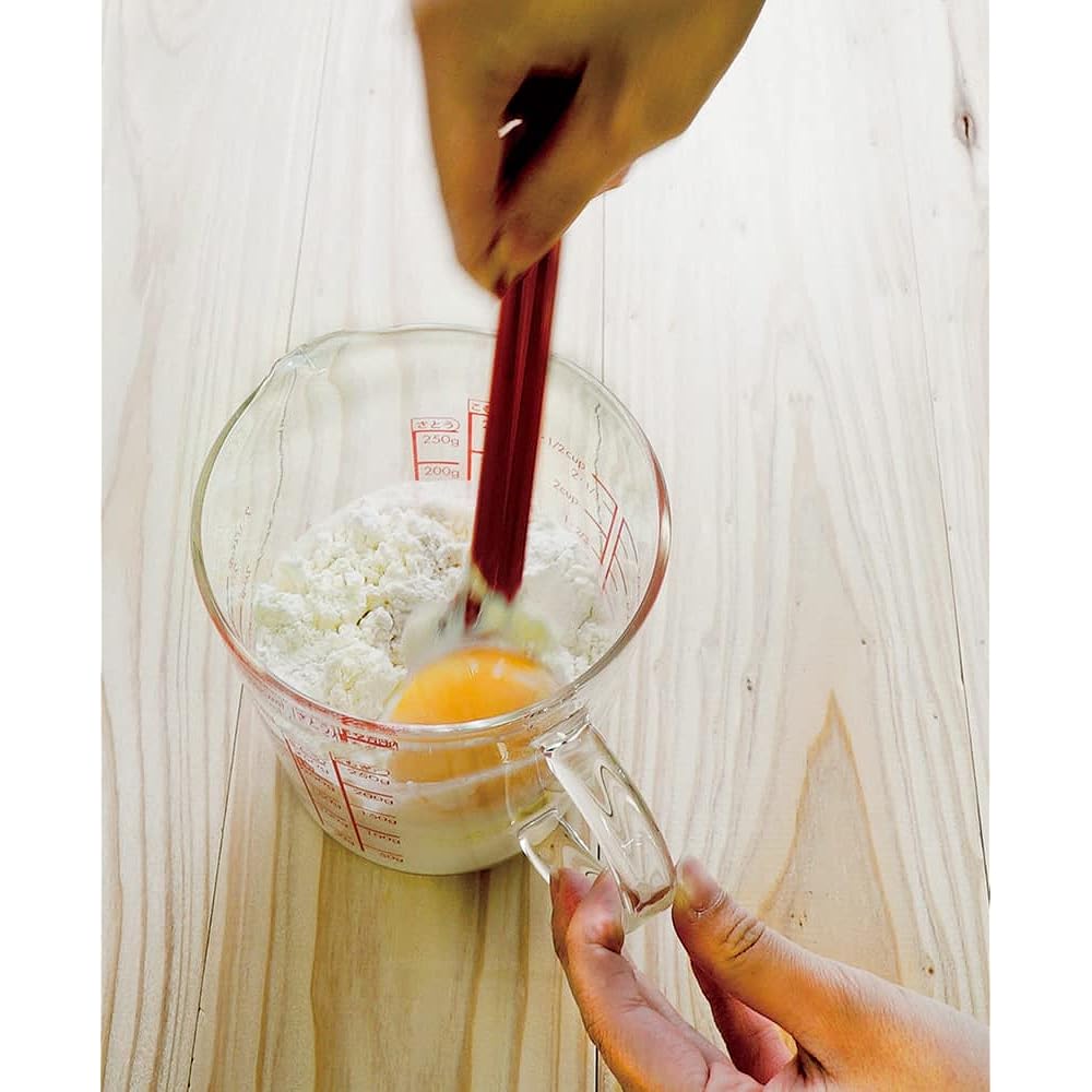 HARIO Made in Japan Heat-resistant Glass Measure Cup Wide 500ml MJCW-50-R-BK Set of 6