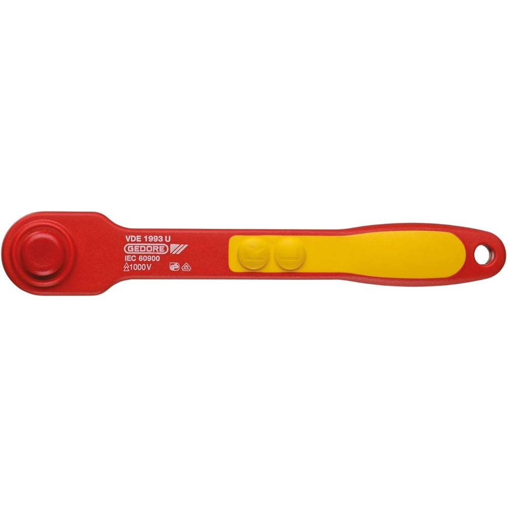 Gedore Ratchet Handle VDE 1993 U Insulated Rear Swivel Angle 10°