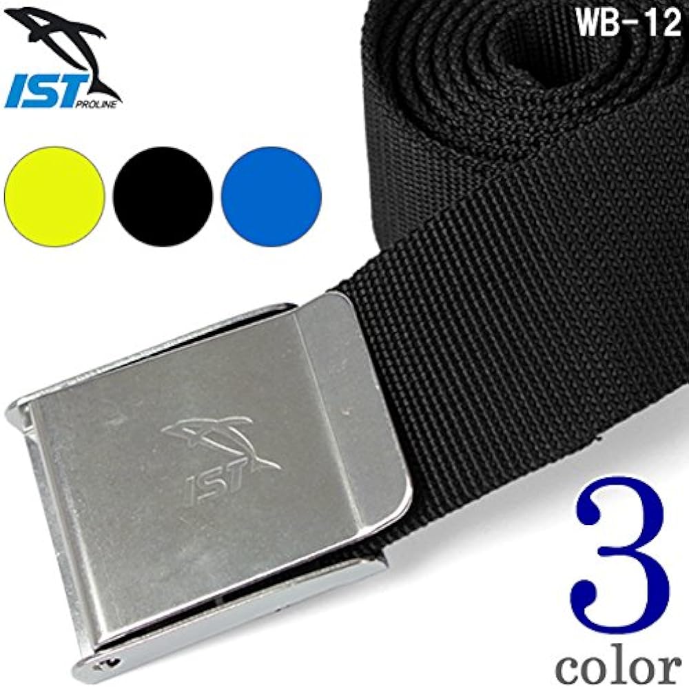 IST PROLINE Diving/Snorkeling Weight Belt with Stainless Steel Buckle WB-12 150cm Diving Snorkeling Marine Sports