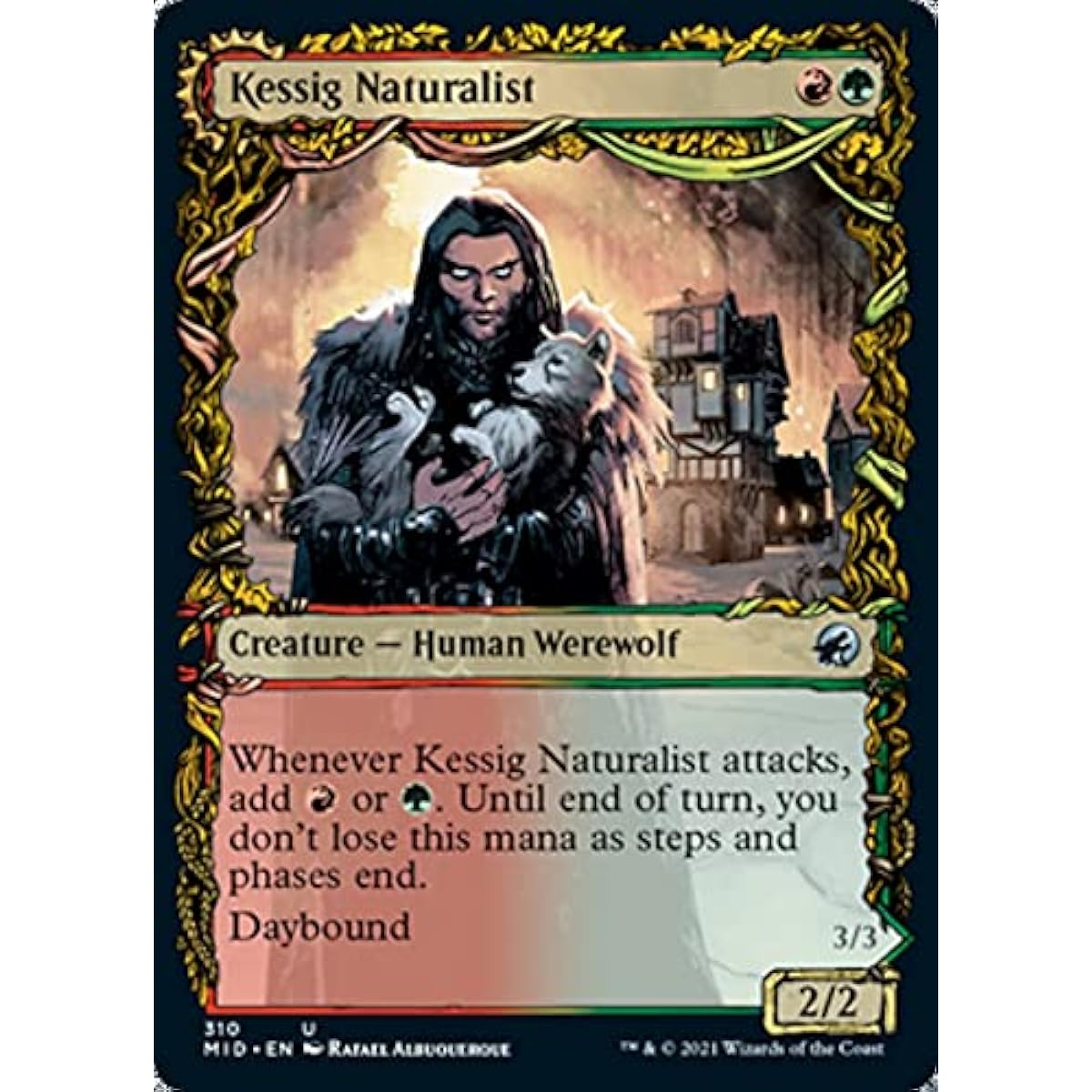 Magic: The Gathering - Kessig Naturalist // Alvenwald (310) - Showcase - Foil - Innistrad: Midnight Hunt