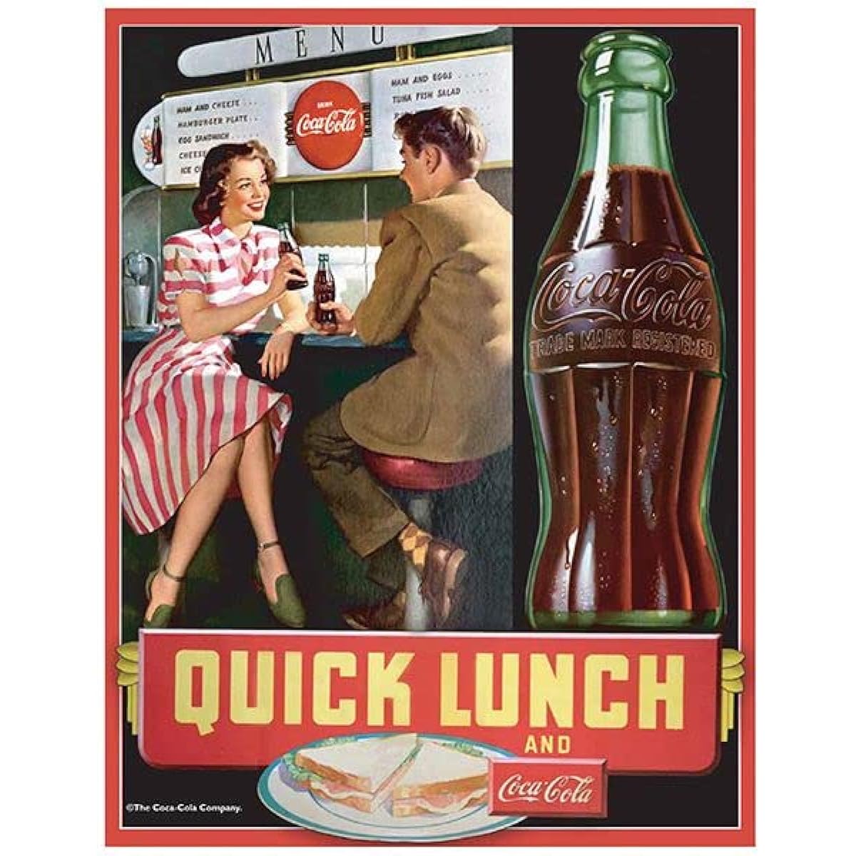 Majestic by Springbok 1000 Piece Jigsaw Puzzle Coca-Cola Quick Lunch Made in USA Compact Box