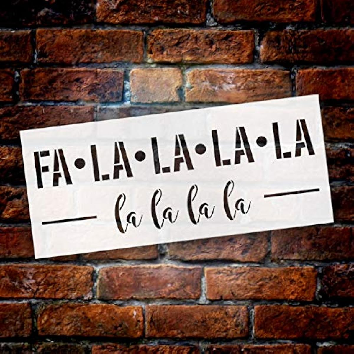 StudioR12 FA La La La Stencil | Reusable Mylar Template | Wood Signs - Pallets - Walls - Pillows - DIY Christmas Decorations - Choose Your Size 14" x 6", Clear STCL2877_PARENT