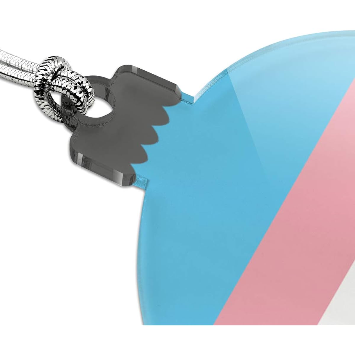 Transgender Trans Pride Flag Original Blue Pink White Acrylic Christmas Tree Holiday Ornament