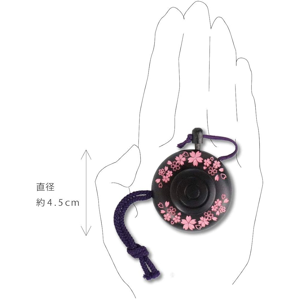 Incense holder small size pink cherry carving