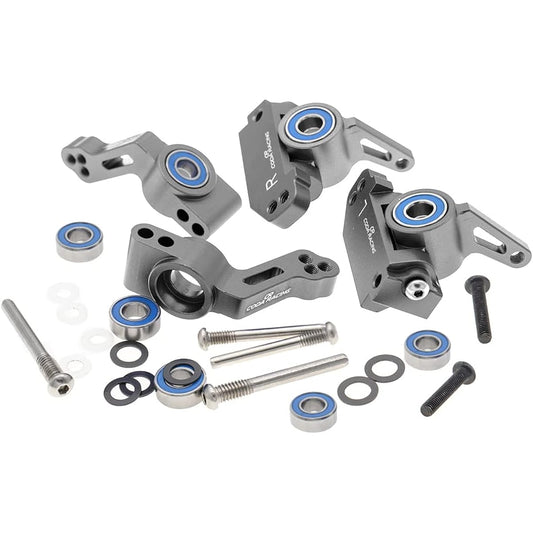 CODA RACING RC Alloy Caster Block & Steering Block & Rear Stub Axle Carrier Parts for Traxxas 1/10 2WD Rustler, Stampede, Slash, Nitro Sash Replacement for 3736 3632 3752