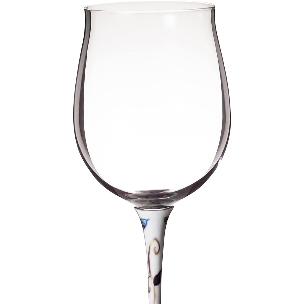 Arita Ware Romantic Glass High Leg Wine Glass Small Dyed Nishiki Grape (Red) RB-2