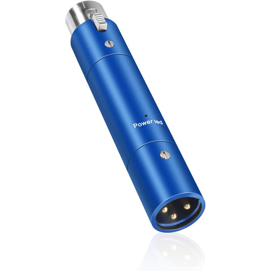 XMSJSIY Microphone Booster Preamplifier Ultra Clean Gain for Dynamic Active Inline Microphones Up to +28dB Gain Professional XLR Amplifier for Broadcast Studio Recording