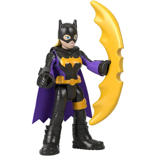 Replacement Part for Imaginext Super Friends Playset - HML03 ~ Replacement Poseable Batgirl Figure ~ Includes Yellow Batwing Battle Gear