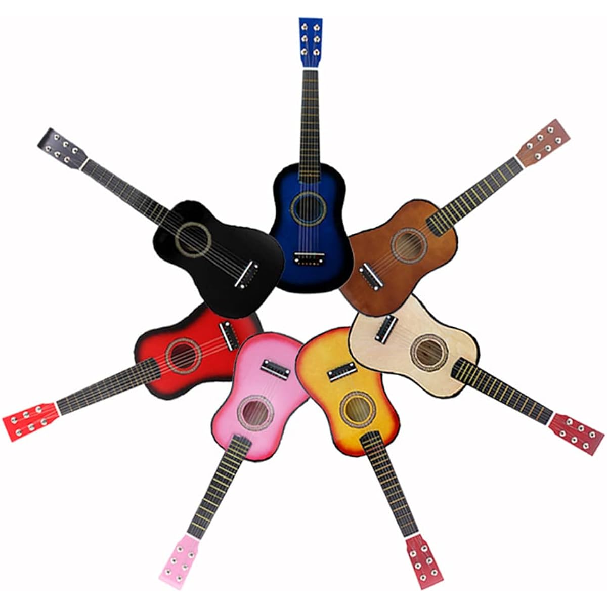 Alipis Folk Acoustic Guitar Musical Instrument 23 Inch 6 String Mini Guitar Classic Acoustic Guitar Beginner Adult Music Lover