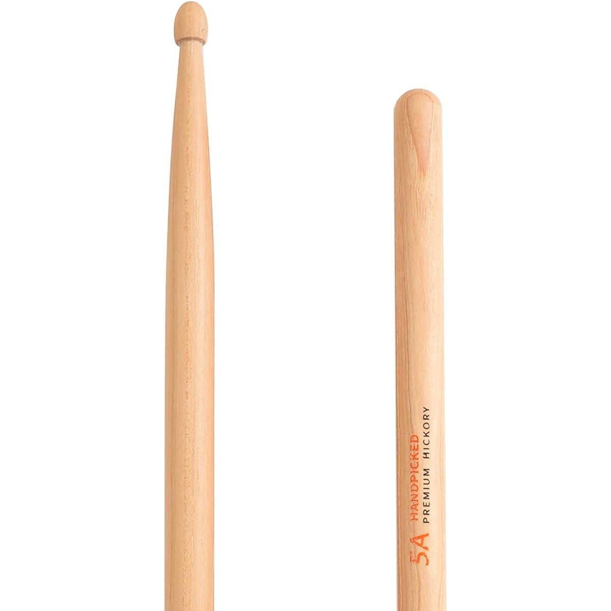 QuigBeats Drumsticks Premium Hickory 5A Drumsticks Pitch Match Drum Sticks for Adults & Kids 5A 1 Pair - A