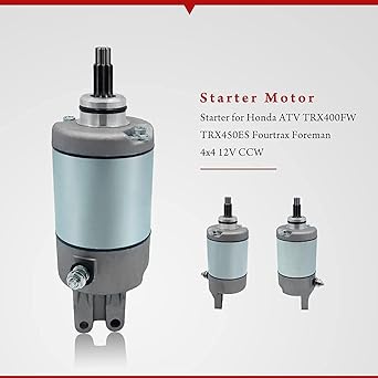 Triumilynn Starter Motor Honda Foreman TRX400 TRX450 TRX500 FW FM FE ES TM ATV # 31200-HM7-003 31200-HM7-A41
