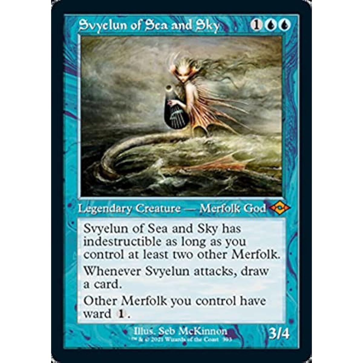 Magic: The Gathering - Sverran of the Sea and Sky (393) - Retro Frame - Foil - Modern Horizons 2