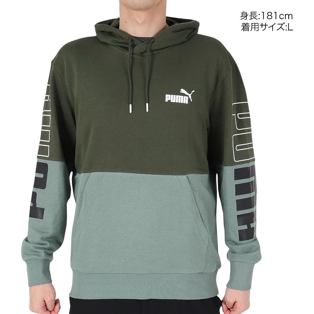 [PUMA] Fleece Sweatshirt Hoodie POWER Color Block Hoodie Sweatshirt TR 678492 Men's