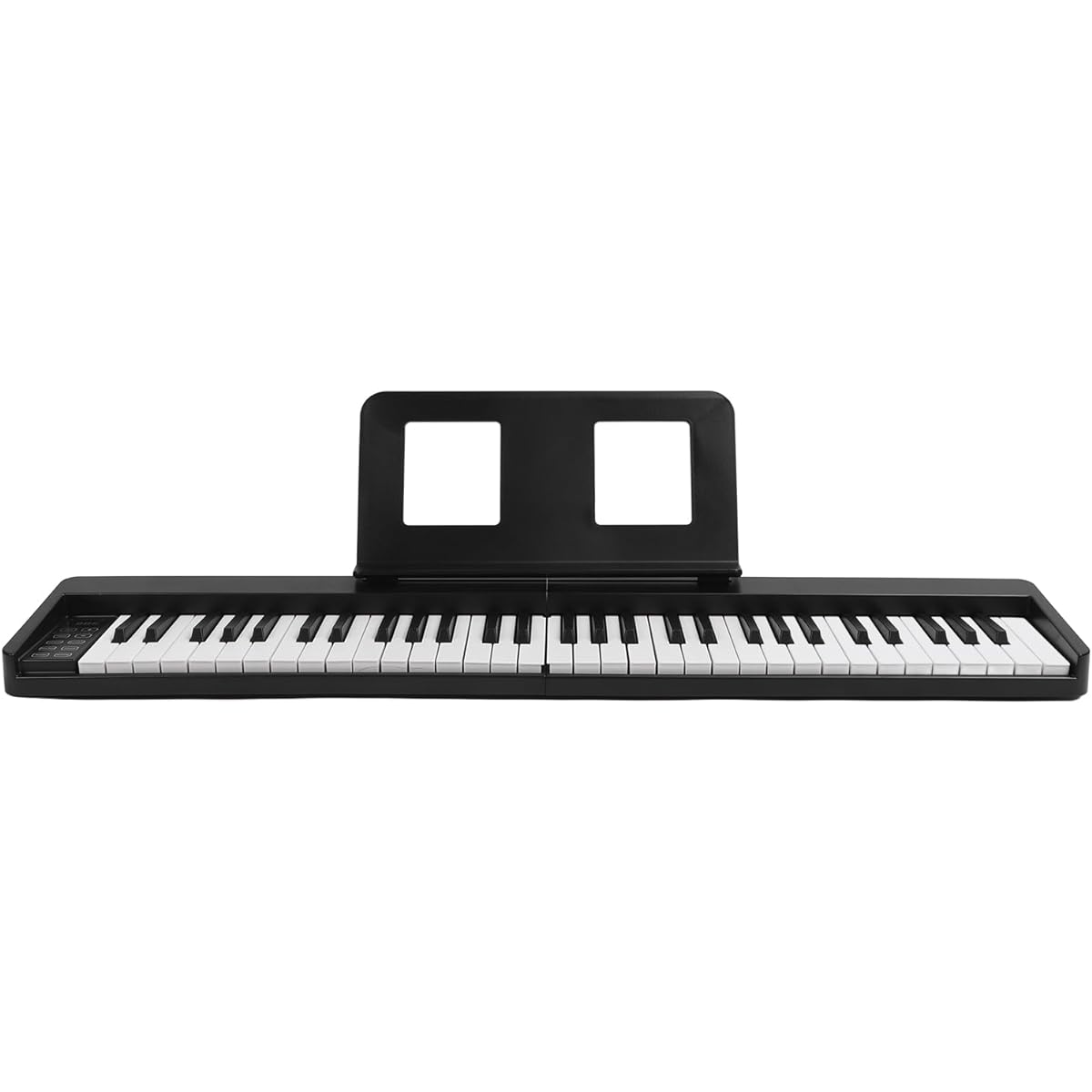 Folding Piano Full Size Folding Digital Piano 61 Keys for Beginners (Black)