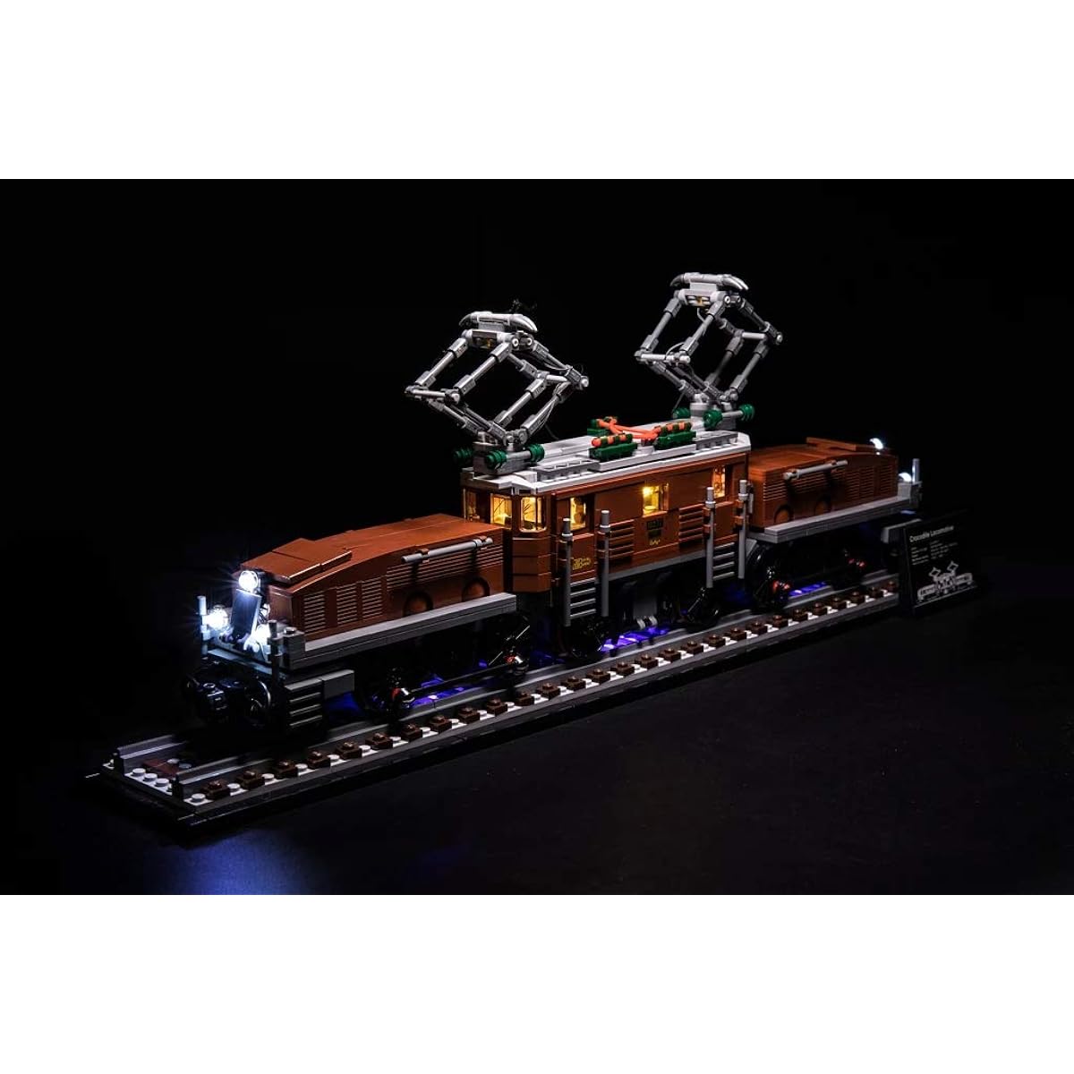 Brick Loot Deluxe LED Illumination Light Kit for Lego Creator Crocodile Locomotive Set 10277 (Note: Model Not Included)
