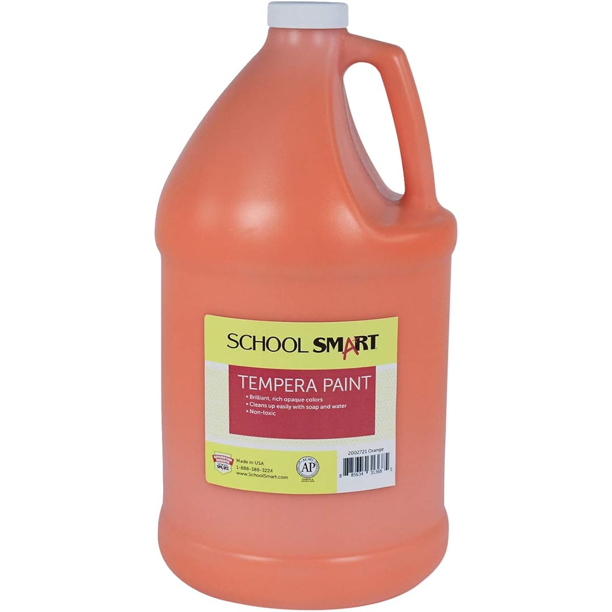 School Smart Tempera Paint Gallon Orange