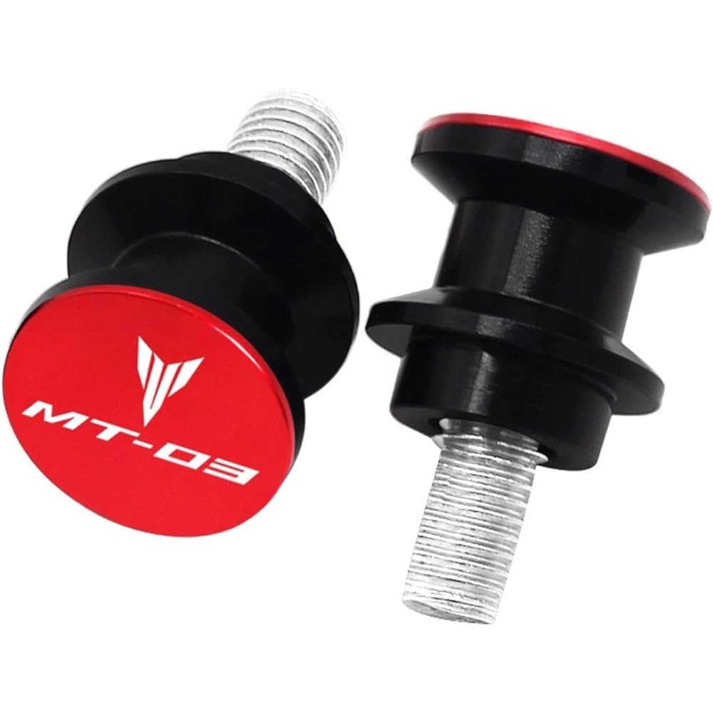 DEMUR Motorcycle CNC Aluminum Accessories Swing Arm Spool Slider 6mm Stand Screw Slider For Yamaha MT-03 MT03 Mt-03 2015-2020 Swing Arm Slider Spool (Size : Black)