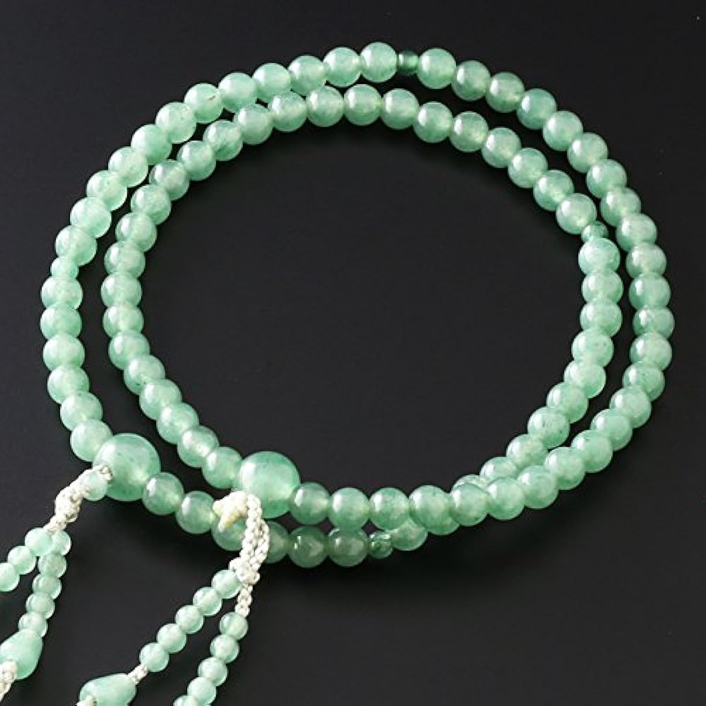 Kyoto Buddhist Altar Hayashi Prayer Beads for Eight Sects (For Eight Sects) Indian Jade (For Women) Official Ceremony [Bead Bag Set] SW-091 Kyoto Prayer Beads