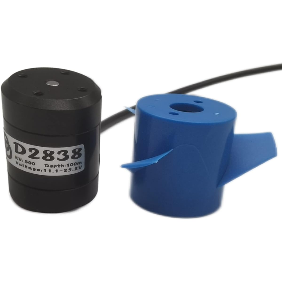 DD2838 Underwater Waterproof Brushless Motor 500KV 12-16V Depth 100-300m with CW Propeller for Underwater Thruster Robot ROV RC Boat