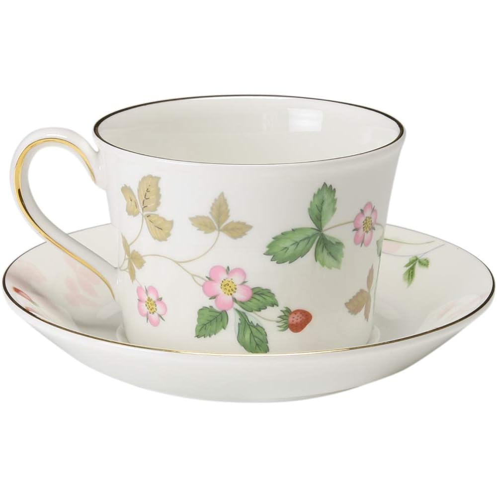 Wedgwood Wild Strawberry Pastel Tea Cup & Saucer Pink [Parallel Import]